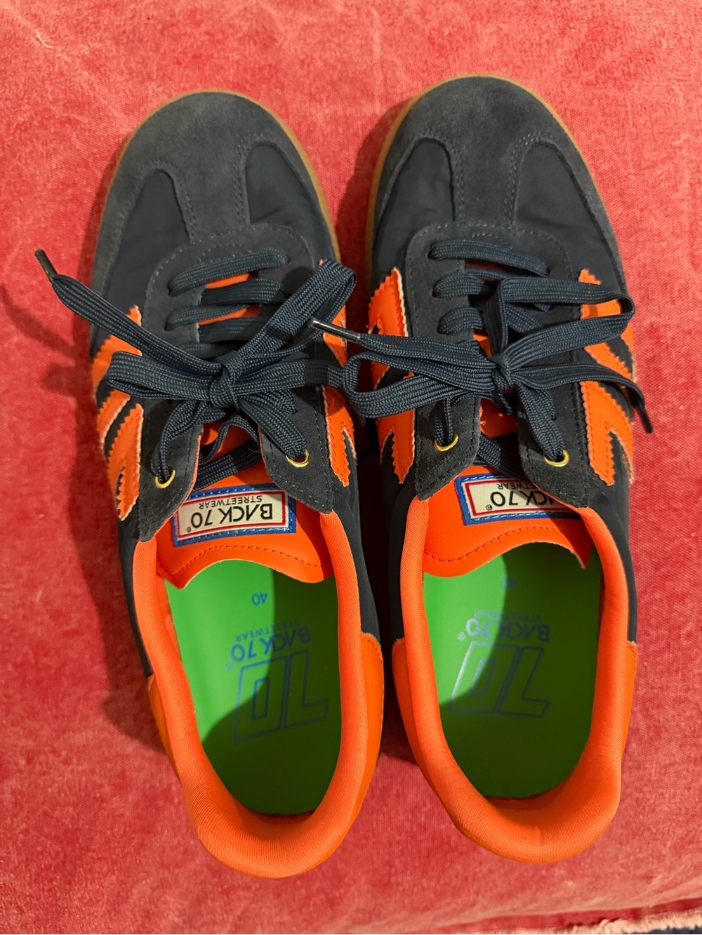 Back To 70 Men's Black and Orange Low-Top Sneakers